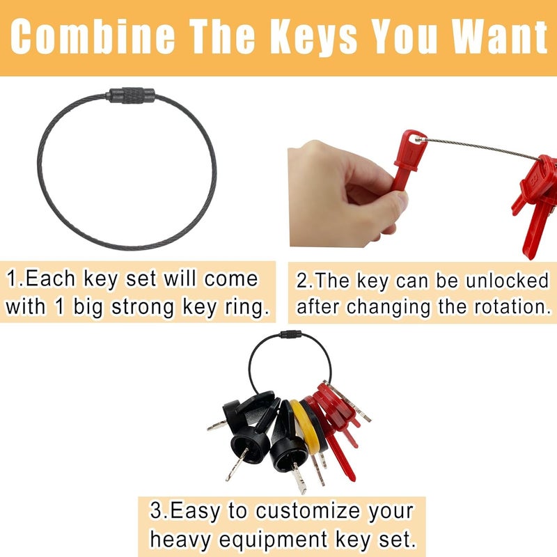 MANUTEX Lawn Mower Keys Set 9 Pcs for Cub Cad-et M-TD John De-ere Hus-qvarna To-ro Craft-sman Kub-ota Troy-Bi-lt Snow Engines 625-05000 63-8360 532411935 AM132500 GY20680 83357 925-2054A Snow Blower Keys - Image 4